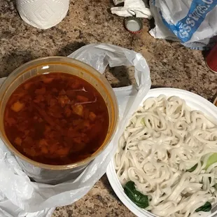 Spicy Sour Pork Noodle Soup