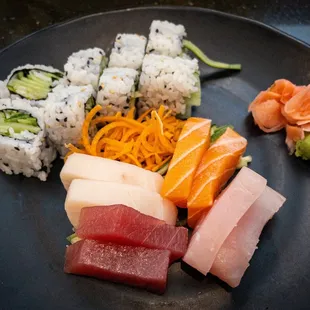 Sushi and Sushi Sashimi Lunch Combo