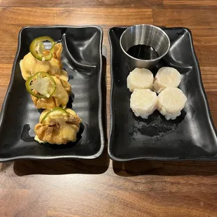 Spicy lobster dumpling and shumai. Both were delicious!