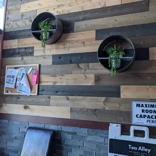 Interior when you enter.