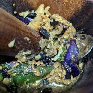 34. Steamed Salted Egg Yolk with Eggplant