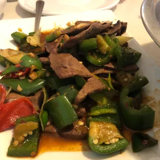 53. Pork Liver with Green Pepper