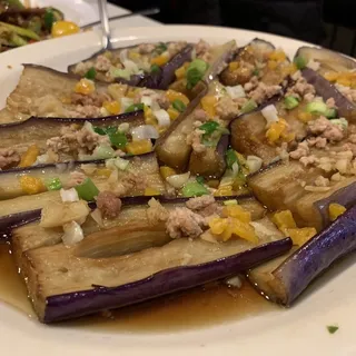 34. Steamed Salted Egg Yolk with Eggplant