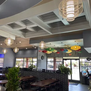 Spacious dining room.