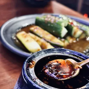 Delicious cucumber appetizer and a clean finisher for the meal!