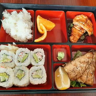 63. 3 Items Box (Salmon Teriyaki,  California Roll, Saba Shioyaki)