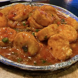 Crispy Tofu on Hot Stones