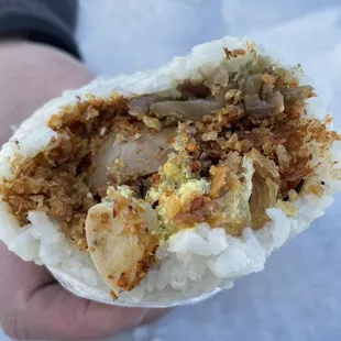 Crunchy, non spicy white burrito