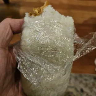 Size of the rice burrito