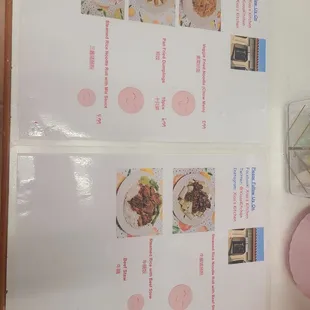 Half of menu