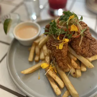 Gluten free fish with papas