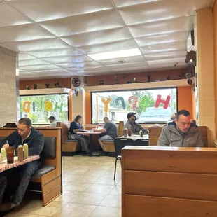 diners sitting at tables