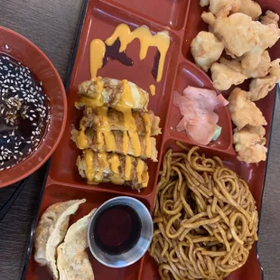 Sesame sauce always on the side. Yum