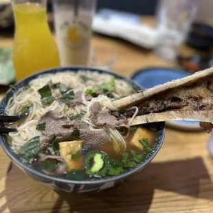 Filet mignon pho with bone marrow