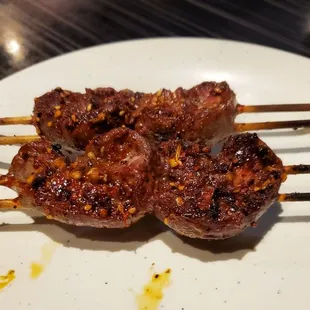 Lamb kidney skewers