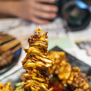 Hunan-style fired skewer