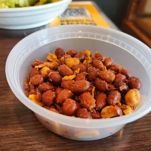 Delicious roasted peanuts.