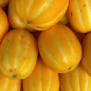 a pile of melons