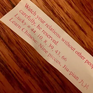 Haha, this fortune.