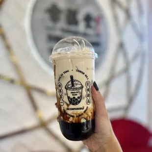 Jasmine milk tea brown sugar boba