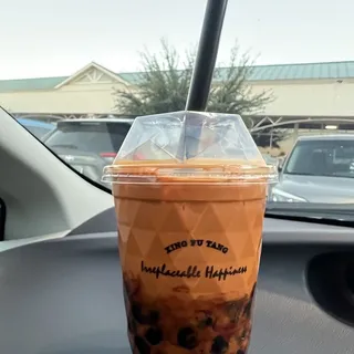 (7) Brown Sugar Boba Thai Tea (Non-Dairy)