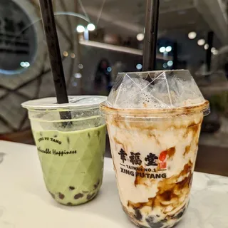 (8) Premium Matcha Boba Milk