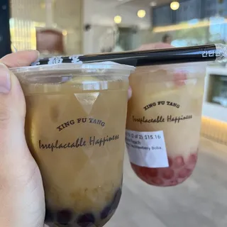 (9) Strawberry Boba Milk