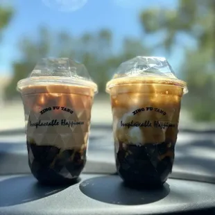 #1 signature brown sugar boba milk #4 Taiwanese boba milk tea