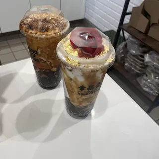 3.Rose Gold Foil Brown Sugar Boba Milk