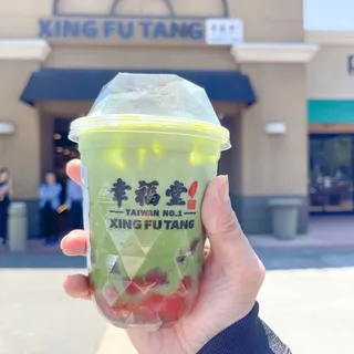 22. Matcha Red Boba Milk