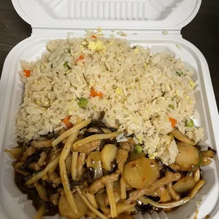 L16. Szechuan Pork lunch special. You must like sourness, water chestnuts, &amp; bamboo if you get this.
