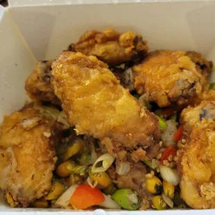 Salt &amp; Pepper Fried Chicken Wings