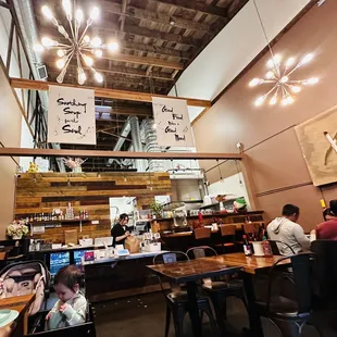 the interior of a restaurant