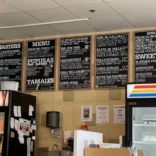 The updated menu