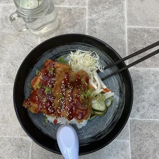 Korean Fried Chicken Rice Bowl