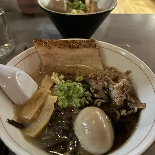 Black Garlic Tonkotsu with Soy Egg