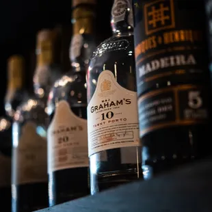Selection of Ports and Madeiras from Xiquet's 100+ bottle wine selection