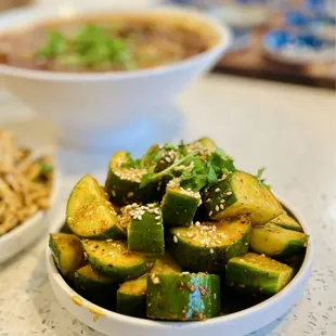 Smashed Cucumbers