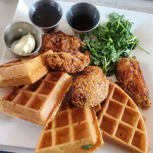 Chicken and waffles. This exceeded my expectations and I will be expecting this at future places that I try chicken and waffles.