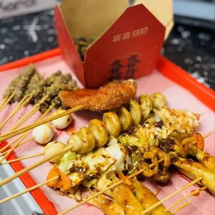 Fried skewers