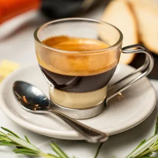 a cup of espresso coffee