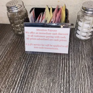 Discount for cash transactions