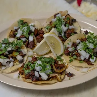 a plate of tacos