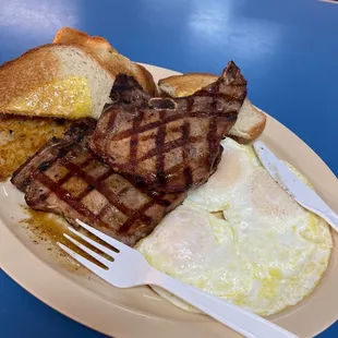 Pork Chop Breakfast