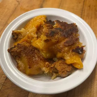 Homemade peach cobbler!!