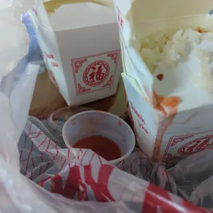 And your sweet sour sauce ended up all over everything!