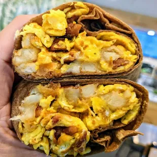 Bacon and Eggs Breakfast Burrito