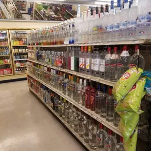 empty shelves in a grocery store