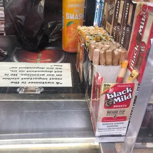 a variety of liquors on display