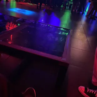 Seating Area. Legs got tired of dancing to horrible songs.